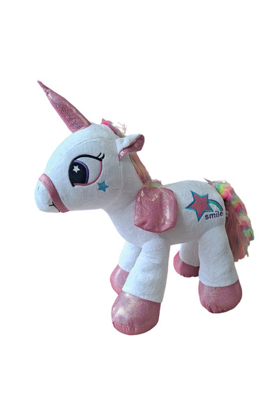 Toyska Jucarie de Plus Unicorn Magic Rainbow, 50 cm, alb