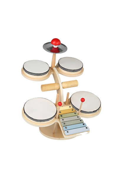 Toyska Set Tobe si Xilofon din lemn pentru copii, multicolor