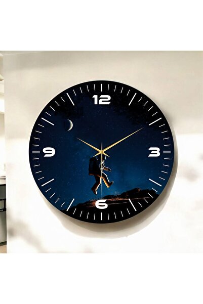 AA Shop Renkli Baskı Astronot Desenli Sayılı Yılbaşı Hediyelik Ahşap Sessiz T...