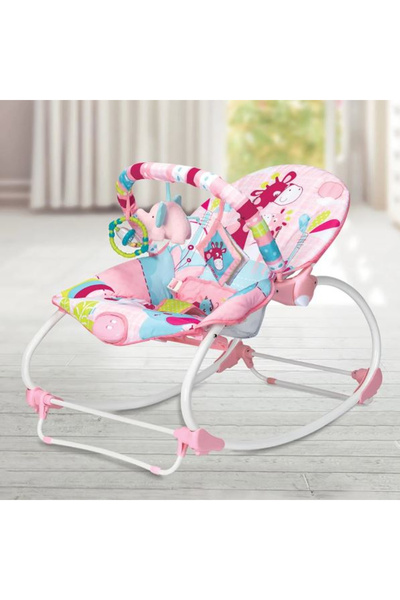 Mastela 2 in 1 Electric Rocking Chair and Chair, Melodies and Vibrations, Pink