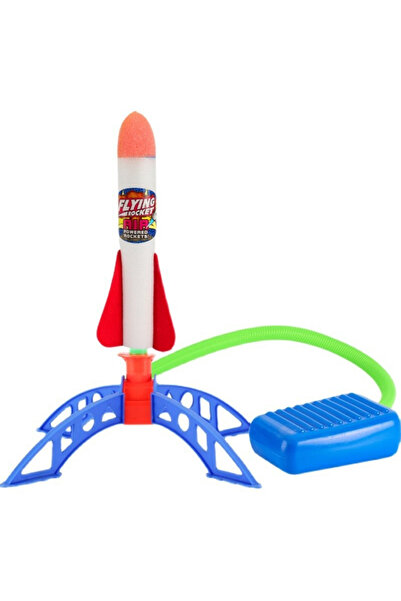 Toyska Jucarie pentru copii, lansator rachete cu piciorul, un lansator, 3 rac...