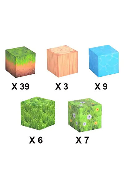 Toyska Set cuburi magnetice Creative tip Minecraft, 64 piese, multicolor