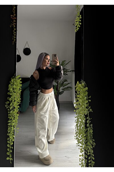 by SLA boutique Wide leg pants with drawstring and pockets