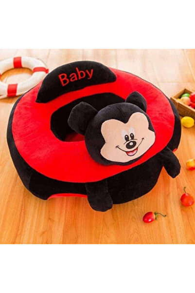 Toyska Fotoliu din plus pentru bebelusi Mickey Mouse, negru/rosu