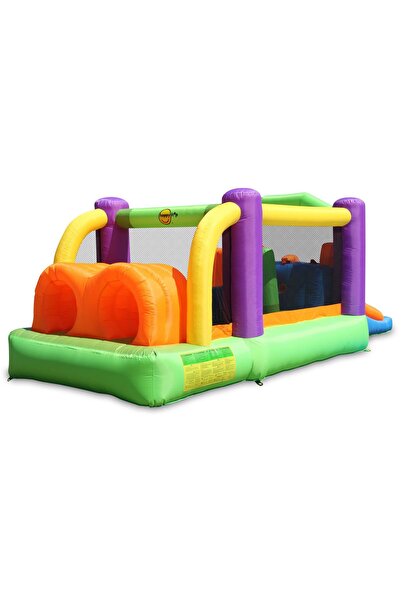Happy Hop Obstacle Course inflatable mattress, climbing area, two slides, jumping area, two tunnels