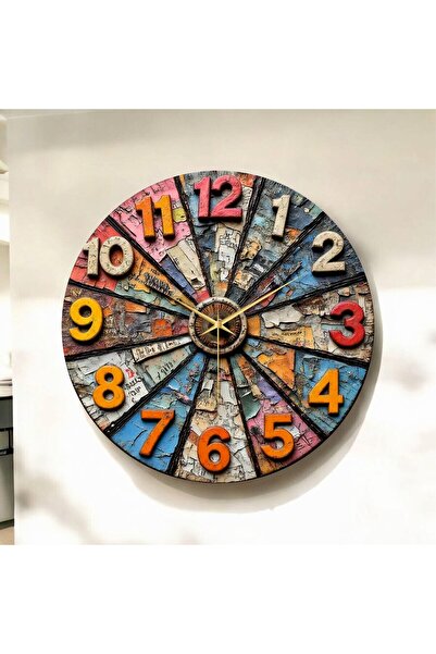 AA Shop Renkli Baskı Desenli Sayılı Yılbaşı Hediyelik Ahşap Sessiz Tablo Duva...