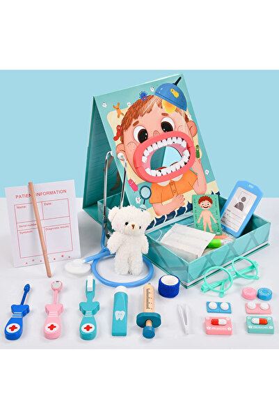 Toyska Joc de rol din lemn Doctor Stomatolog, 30 piese, multicolor