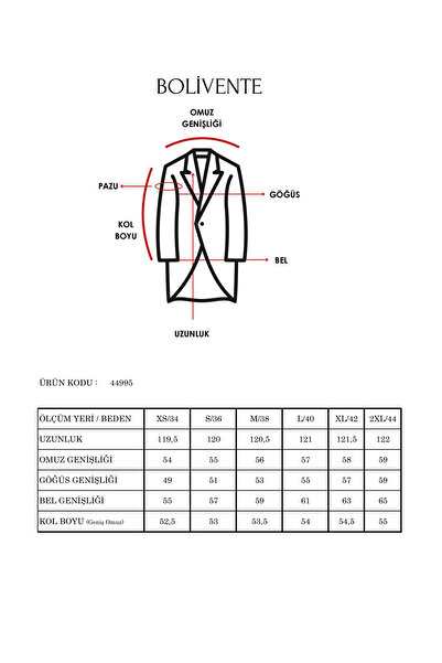 Bolivente Khaki Buklet Cashmere Oversize Coat