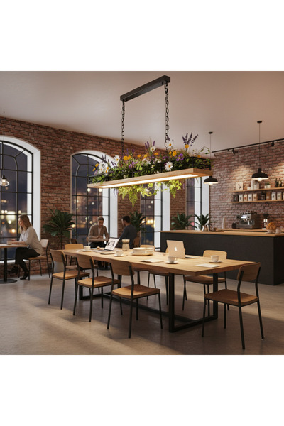 Özcan Aydınlatma 3429 Saksı Vasee 120Cm Sarkıt Avize (Kumandalı) Siyah