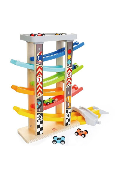 Toyska Jucarie lemn Circuit cu 6 Piste Mega Ramp Racer