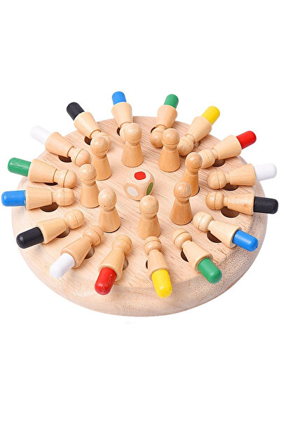 Toyska Joc memorie din lemn Memory Chess, multicolor