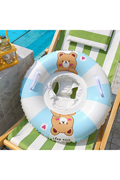 Toyska Baby carrier with panties and handles, Teddy Bear, blue