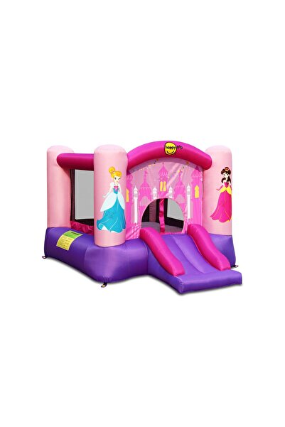 Happy Hop Princess inflatable mattress with playground, slide and basketball hoop
