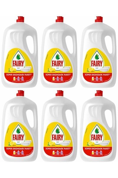 Fairy Sıvı Bulaşık Deterjanı Süper Ekonomik Paket Limon 2600 Ml X 6 Adet