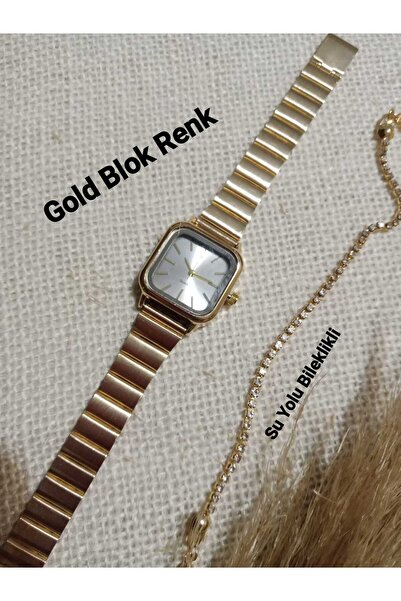 Ricardo ساعة يد نسائية بتصميم عصري جديد من الفولاذ المقاوم للصدأ بتصميم مربع ...