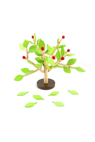 Toyska Jucarie din lemn, Copac Montessori, verde