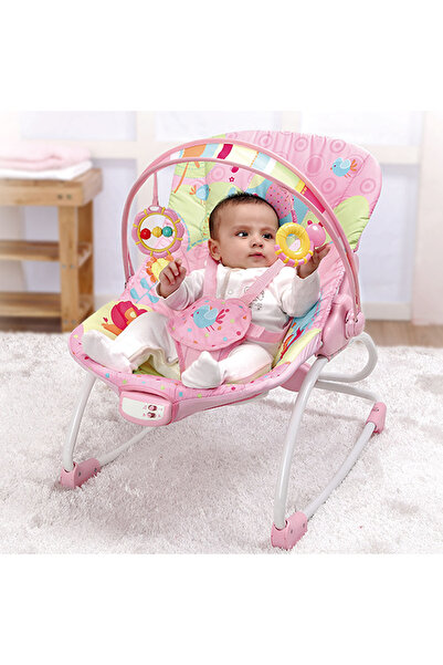 Mastela 2 in 1 Electric Rocking Chair and Chair, Melodies and Vibrations, Pink