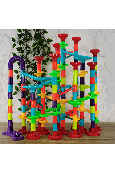 Toyska Set de constructie Marble Run cu bile din sticla, 197 piese, multicolor