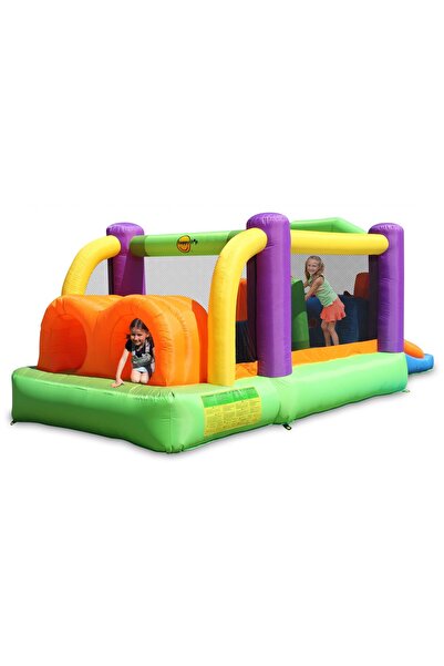 Happy Hop Obstacle Course inflatable mattress, climbing area, two slides, jumping area, two tunnels
