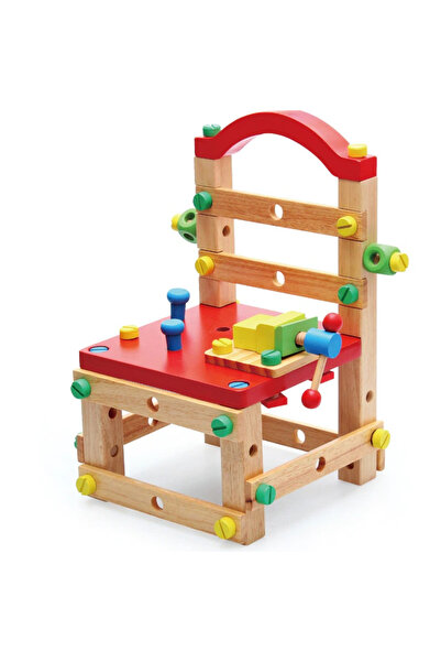Toyska Монтесори дървен работен стол за занимания, многоцветен