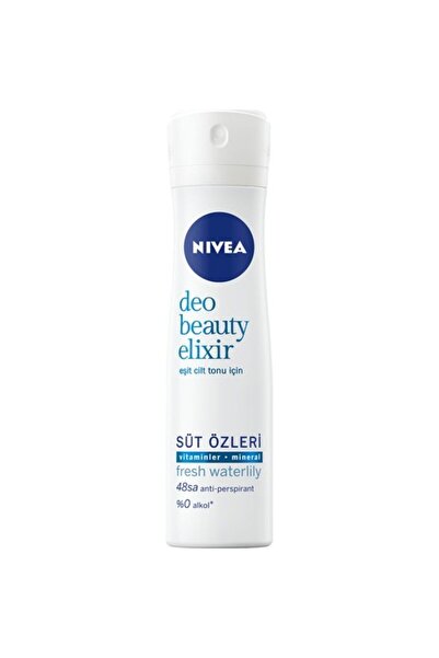 NIVEA Kadın Sprey Deodorant Beauty Elixir Fresh Waterlily 48 Saat Anti-perspirant Koruma 150ml