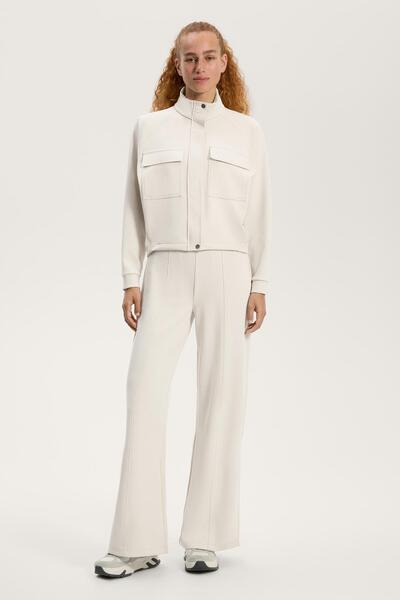 Oysho Super high rise piqué trousers with cotton