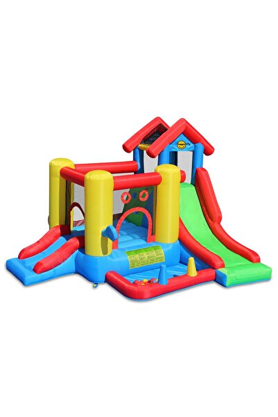 Happy Hop Play Center 7in1 inflatable mattress, two slides, climbing area, jumping area, playground, balls