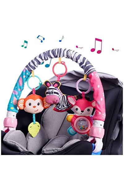 Sozzy Jucarie Arcada bebe zornaitoare pentru patut/carucior, roz