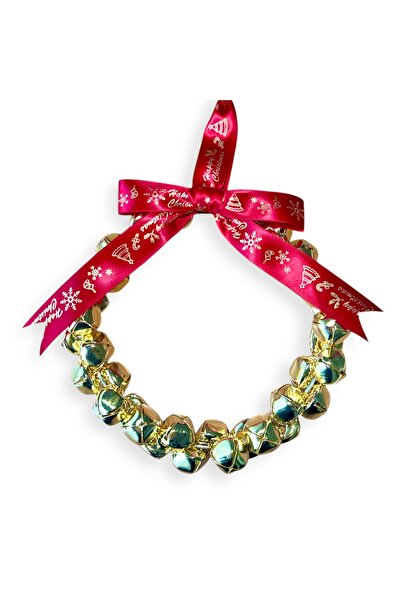 ZAP AKSESUAR Çan Kapı Süsü, Gümüş, Yılbaşı Kapı Süsü, Yılbaşı Süsü, Yılbaşı Çanı, Kurdelalı Kapı Süsü