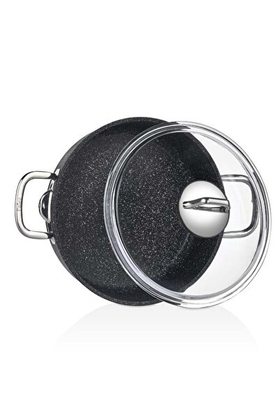 FALEZ Black Line Shallow Pot 22 cm