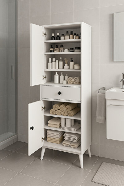 Baby Banana Modimob 2935 Patentli 8 Bölmeli Çok Amaçlı Banyo Ve Mutfak Kiler Dolabı Ayakkabılık