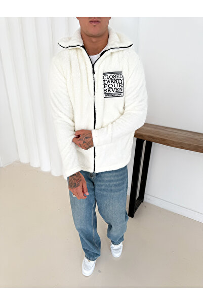 Gameyal Unisex Oversize Κλειστό παλτό 24/7 από βελούδινο φλις κολεγιακό μπουφάν