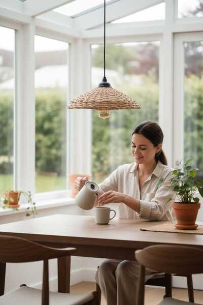 EM&MA DESİNG EMMA HASIR AVİZE AYDINLATMA (SADECE HASIR KISMI İLE GÖNDERİLMEKTEDİR)