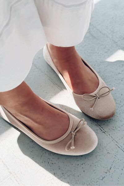 I Love Shoes Lante Velvet Mary Jane Ballet Flats Beige