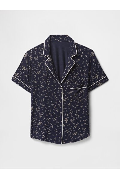 GAP Kadın Lacivert Modal Pijama Üstü