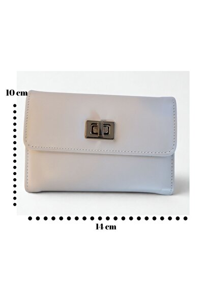 madam leman Women's Stylish Wallet, Multi-Compartment 14cm X 10cm Beige