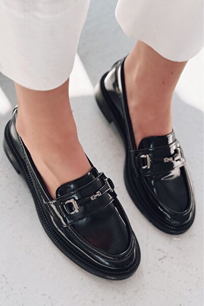 I Love Shoes Torja Patent Leather Black Women's Loafer