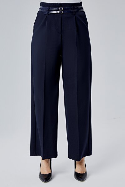 HANIMCA GİYİM Двохпоясні зимові штани з високою талією, з боковими кишенями, з еластичною стрічкою