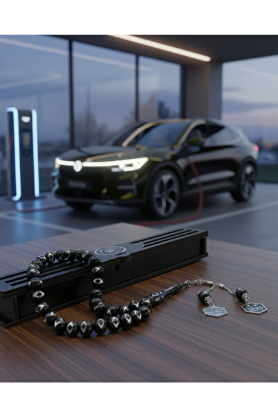 USTATESBİH أول إنتاج في العالم مسبحة صلاة من حجر Oltu مع شعار Togg