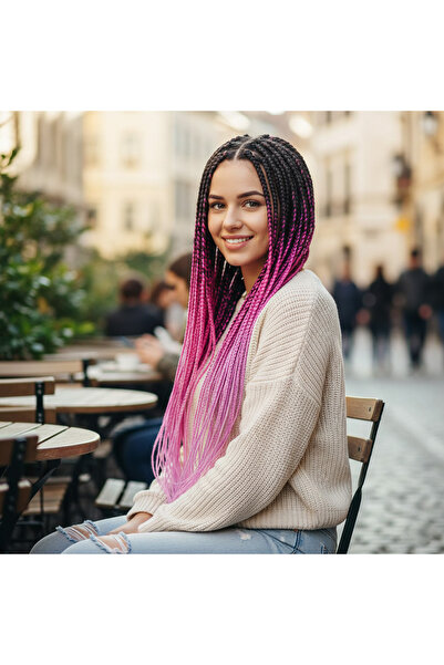 Ethab Ticaret خيوط سين أومبري / أسود / بنفسجي فاتح / ليلكي للضفائر الأفريقية ...