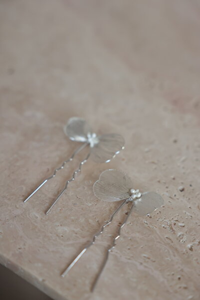 İstoria Bridal 2 bucăți de agrafe pentru plante, flori metalice, accesorii pe...