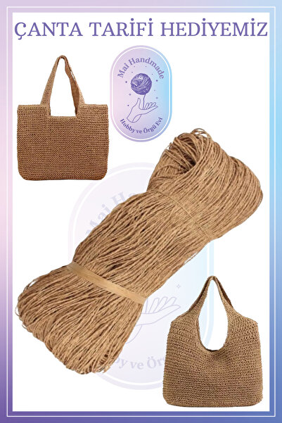 Mai Handmade Hobby ve Örgü Evi Doğal Kağıt İp 300-350 Gr Yaklaşık 300-350 Metre Kağıt Ip Örgü Ipi