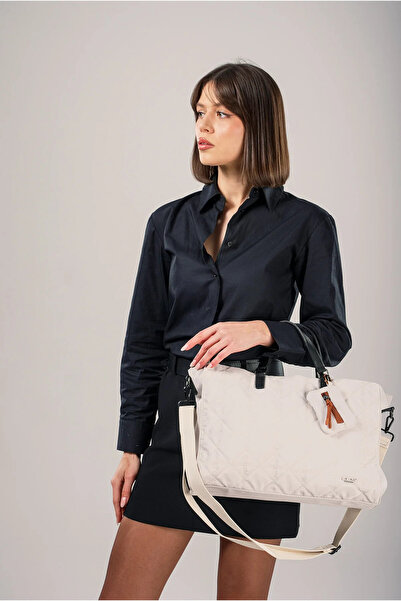 ÇÇS Women's 2517745 Quilted Fabric Shoulder and Hand Bag with Keychain Accessories