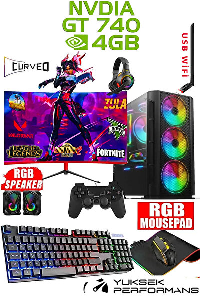 Dmc N237 (GTA 5) I5 4570 (4.NESİL) 16GB RAM,512GB SSD,4GB GT740,23,8 Curved Oyuncu Masaüstü Bilgisayar