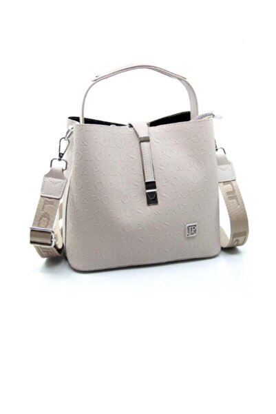 Just Polo JP Medium Size Classic Sports Model 2 Strap Cream Tan Women's Shoulder Bag