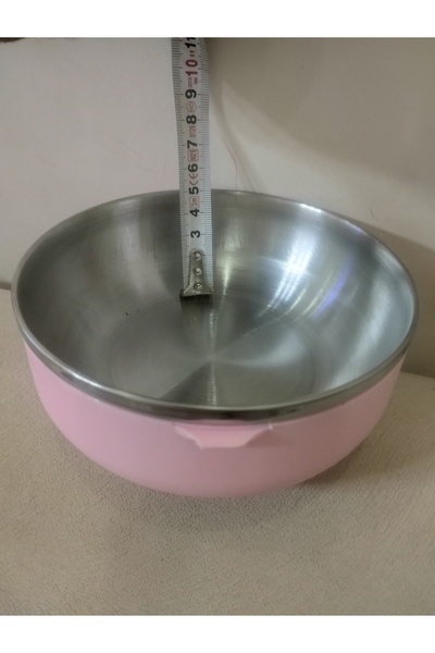 Evmoni Lunch Box (Travel Container) Stainless Steel Inner Coating Leak-Proof Lockable Lid 500 ml Pink