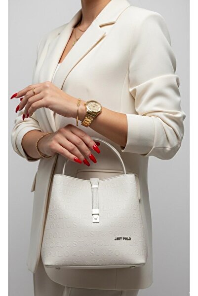 Just Polo JP Medium Size Classic Sports Model 2 Strap Cream Tan Women's Shoulder Bag