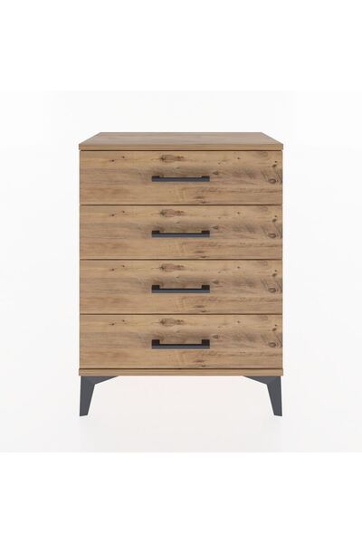Dienni Arges Komodin 4 Çekmeceli 60x30x80 Çam-Çam