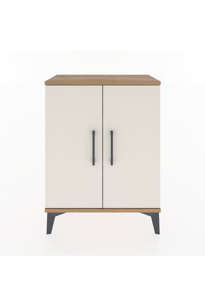 Dienni Arges Komodin 2 Raflı 2 Kapaklı 60x30x80 Çam-Aytaşı