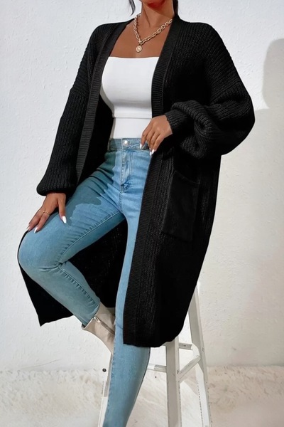 DAFFODIL Home Fabrics سترة بدون أكتاف كبيرة الحجم بجيبين